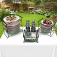 thumbnail image 5 of Sorbus Buffet Caddy — 7-Piece Stackable Set Includes Plate, Napkin, and Silverware Holder, 3-Tier Detachable Tabletop Organizer — Ideal for Kitchen, Dining, Entertaining, Parties, Picnics, etc (Black), 5 of 8