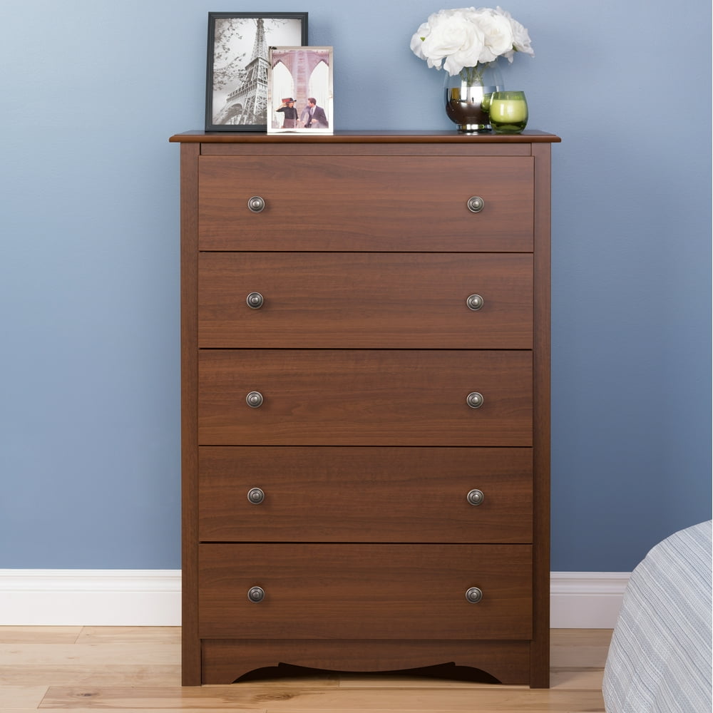 Prepac Monterey 5Drawer Dresser, Multiple Colors