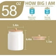 thumbnail image 6 of SWEEJAR Ceramic Kitchen Canisters, 58 FLOZ Porcelain Food Storage Jar with Airtight Seal Wooden Lid, Home Container Serving,Purple, 6 of 6