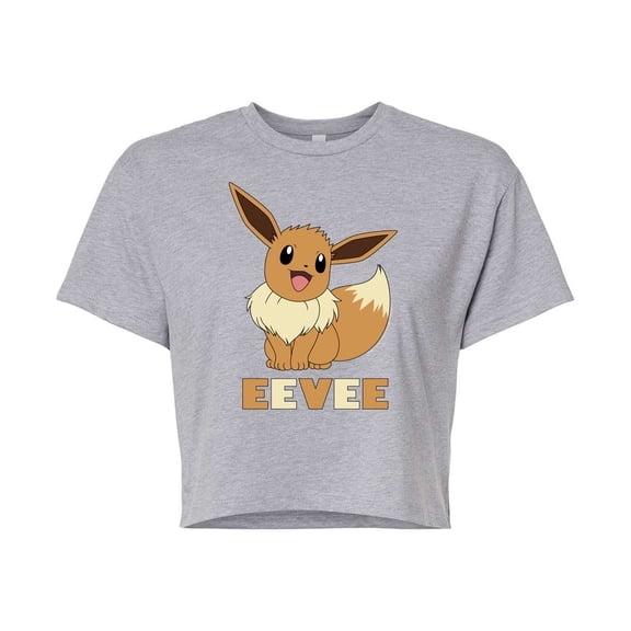 Pokémon - Eevee - Juniors Cropped Cotton Blend T-Shirt