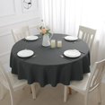 thumbnail image 4 of Romanstile Nappe Ronde Imperméable, Résistante aux Taches, Lavable, Sans Plis, en Polyester pour Cuisine, Salle à Manger, Fête, Mariage, Intérieur et Extérieur - Gris, 60 Pouces, 4 of 4