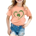 thumbnail image 4 of ibiyuan St Patricks Day Girls T Shirts Boys Shamrock Clover Casual Short Sleeve Green Girls Shirts Size 7-8 Crew Irish Tees Raglan Kid Irish Saint Tee Top,8-9 Years, 4 of 4