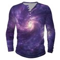 thumbnail image 4 of FAIWAD Plus Size Tops for Men Long Sleeve Button Pullover Casual Slim Comfy Basic Stretch Workout Shirts, 4 of 4