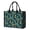 Halloween Skeleton Coffin Teal Pattern, variant on Halloween Ghost Candy Green Pattern Beach Tote Bag, Picnic Tote with Inner Pocket & Removable Bottom, Padded Handles Gifts for Birthday Christmas Thanksgiving