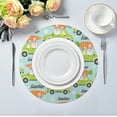 thumbnail image 5 of SKYSONIC Easter Bunny Eggs Round Placemats for Dining Table Non-Slip Heat-Resistant Polyester Table Mats Set of 1 Washable Table Mats for Kitchen Dining Table Decoration, 5 of 7