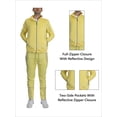 thumbnail image 2 of Men’s Moisture Wicking Quick Dry Performance Reflective Track Jacket & Jogger 2-Piece Set (Sizes, S-2XL), 2 of 5