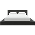 thumbnail image 5 of Nexera Kanso Queen Low Profile Wood Platform Bed with Headboard, Black Oak, 5 of 7