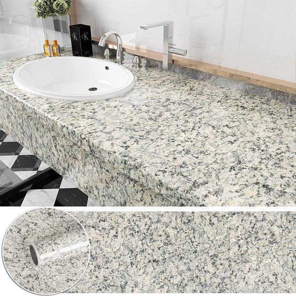 Large Size 30"x236" Granite Contact Paper for Countertops Waterproof