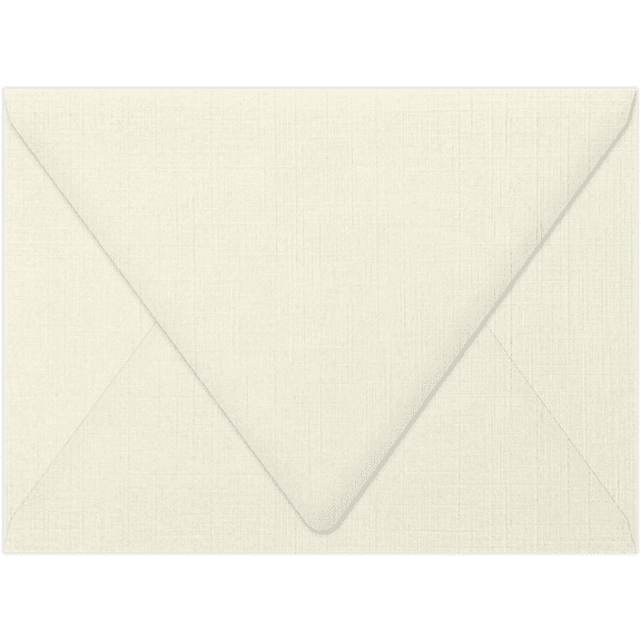 LUXPaper A7 Contour Flap Invitation Envelopes, 5 1/4 x 7 1/4, Natural Linen, 80lb, 250 Pack
