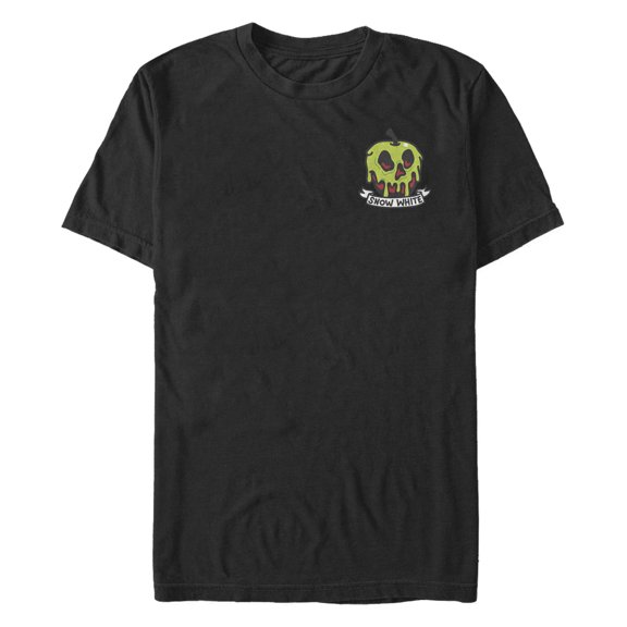 Men's Snow White and the Seven Dwarfs Small Poison Apple Skull Logo Badge Graphic T-Shirt