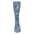 thumbnail image 2 of MeMoi Men's Embroidered Pugs Bamboo Crew Socks - Mens - Male, 10-13, Denim Heather, 2 of 3