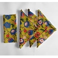 thumbnail image 1 of Vargottam Yellow Floral Print Cotton Muslin Napkins - Set of 12, 20-Inch, Luxurious Soft Cloth Napkins for Dining & Events, Absorbent, Washable & Tableware, 1 of 7