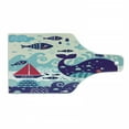 thumbnail image 1 of Purple Cutting Board, Marine Traffic with Whale Sailboat and Fish with Cloud and Waves Nautical Life Print, Tempered Glass Cutting and Serving Board, Wine Bottle Shape, Purple, by Ambesonne, 1 of 1