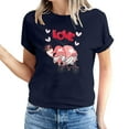 thumbnail image 2 of Fesfesfes Gym Shirts Women's Valentine's Day Love Printed Short Sleeved T-shirt Top Short Sleeved Round Neck Top/Shirt Women Essentials 3XL(US:14), 2 of 6