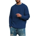 thumbnail image 2 of Nmnitkp Sweaters for Men Comfortable and Warm Men's Crewneck Pullover Sweater Waffle Textured Knitted Sweaters Casual Loose Fit Sweaters with Ribbing Edge, 2 of 6