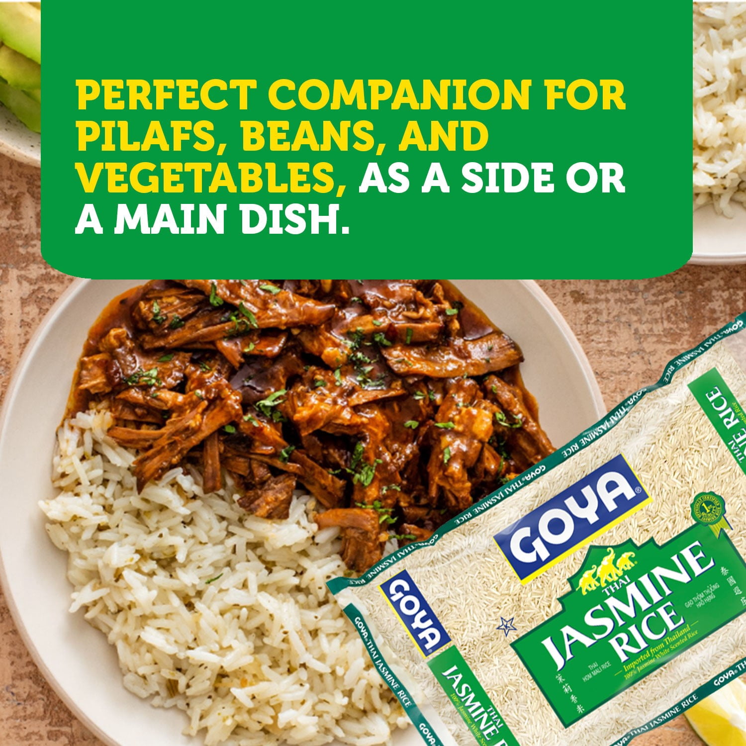 GOYA Thai Jasmine Rice, 10 lb Bag, Fat-Free, Low Sodium, Gluten Free