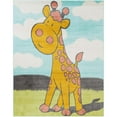 thumbnail image 2 of Unique Loom Whimsy Kids Collection Area Rug - Giraffe (7' 10" x 10' Rectangle Blue/Ivory), 2 of 9