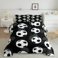 thumbnail image 2 of Erosebridal Football Comforter Set Toddler Soccer Bedding Set Soccer Ball Game Black Comforter Sports Theme Quilt Set, 2 of 7