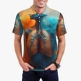 thumbnail image 2 of Salouo Surreal Body Art for Men's Short Sleeve Polo Shirts,Polo Shirts for Men Performance Short Sleeve Golf Shirt Athletic Casual Collared T-Shirt-Small, 2 of 8