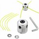 thumbnail image 1 of Cabezal cortador de cepillo Universal, cabezal de corte de alambre de aluminio, cabezal de carrete de doble línea, línea de nailon para recortadora, 1 cabezal de línea + 4 líneas, 1 of 5