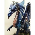 thumbnail image 3 of LARGE FANTASY MIDNIGHT MOON SHADE NIGHTFALL DRAGON SCULPTURE PREHISTORIC STATUE, 3 of 5