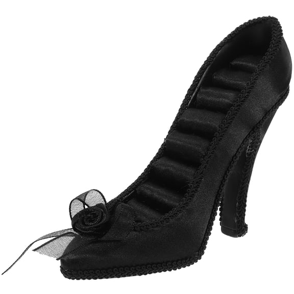 Niceauty Jewelry Stand Earring Display Jewelry Storage Black Velvet Iron 1 Piece