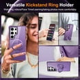 thumbnail image 4 of Allytechgroup Samsung Galaxy S25 Ultra Case Magnetic, Compatible with Magsafe & Car Mount Adjustable Stand Ring Holder Heavy Duty Shockproof Matte Phone Case for Samsung Galaxy S25 Ultra, Purple, 4 of 7
