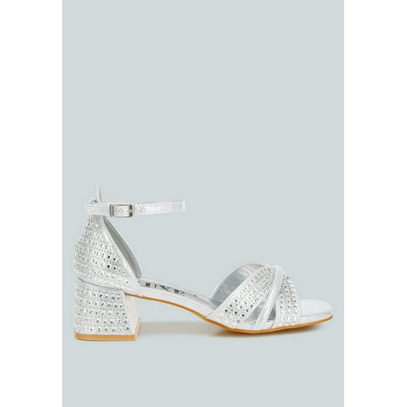 Babylon Low Block Heel Rhinestone Sandals