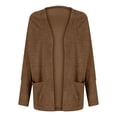 thumbnail image 4 of Viikei Cardigans for Women Plus Sizes Summer Cardigans for Women Womens Ladies Solid Open Front Soft Chunky Pocket Long Sleeve Coat Outerwear Cardigan, 4 of 6