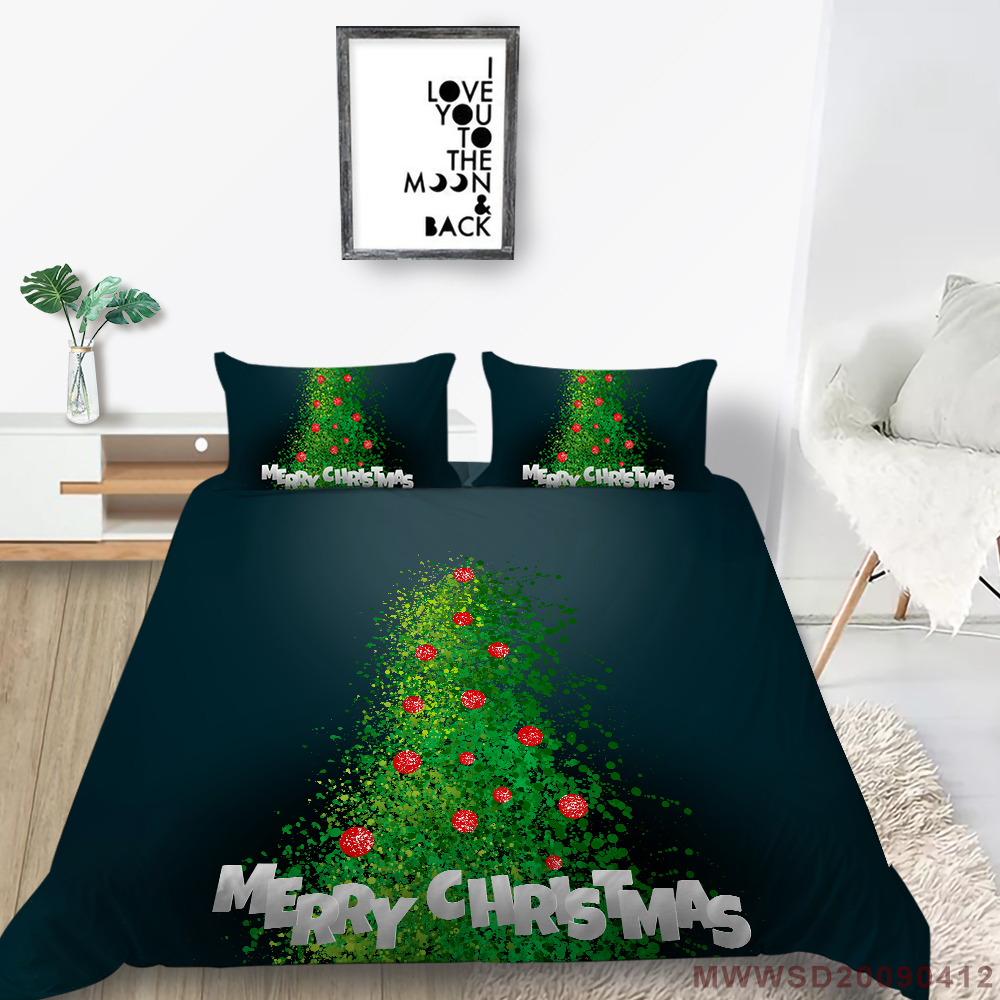 3D Merry Christmas Ultra High Quality Fine Fibre Home Bedding