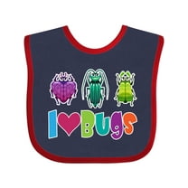 Inktastic I Love Bugs Boys or Girls Baby Bib