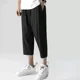 thumbnail image 5 of Pantalones para hombre Pantalones casuales negros rectos para hombre Pantalones holgados de poliéster con bolsillos Harajuku Venta elegante Estilo clásico coreano Moda Y2k, 5 of 5