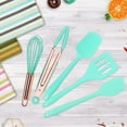 thumbnail image 2 of Set of Five MINI Kitchen Utensil Set - Silicone Kitchen Tools, Whisk, Tong, Spatula, Spoonula and Spoon, 2 of 6