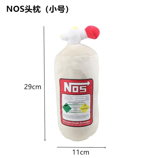NOS-botella de óxido nitroso, juguetes de peluche, almohada suave, cojín Turbo JDM, regalos, decoración del coche, reposacabezas, respaldo, asiento, cuello, nuevo