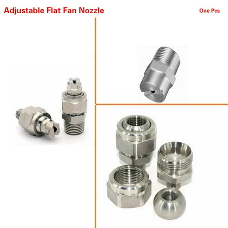 

SUS 304 Adjustable ball joint spiral nozzle kit Optional 1/8 1/4 3/8 1/2 Inch base with steel ball & Universal flat fan nozzle