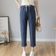 thumbnail image 3 of Pantalones de algodón de talla grande para mujer, pantalones hasta los tobillos, pantalones Hallen de color liso, pantalones de algodón y lino, pantalones de rábano, pantalones casuales sueltos, 3 of 5