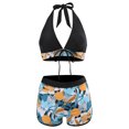 thumbnail image 4 of Women'S Bikini Swimsuits Sets High Waisted Women Tie High Cut Bathing Swimsuit(Black-M), 4 of 5