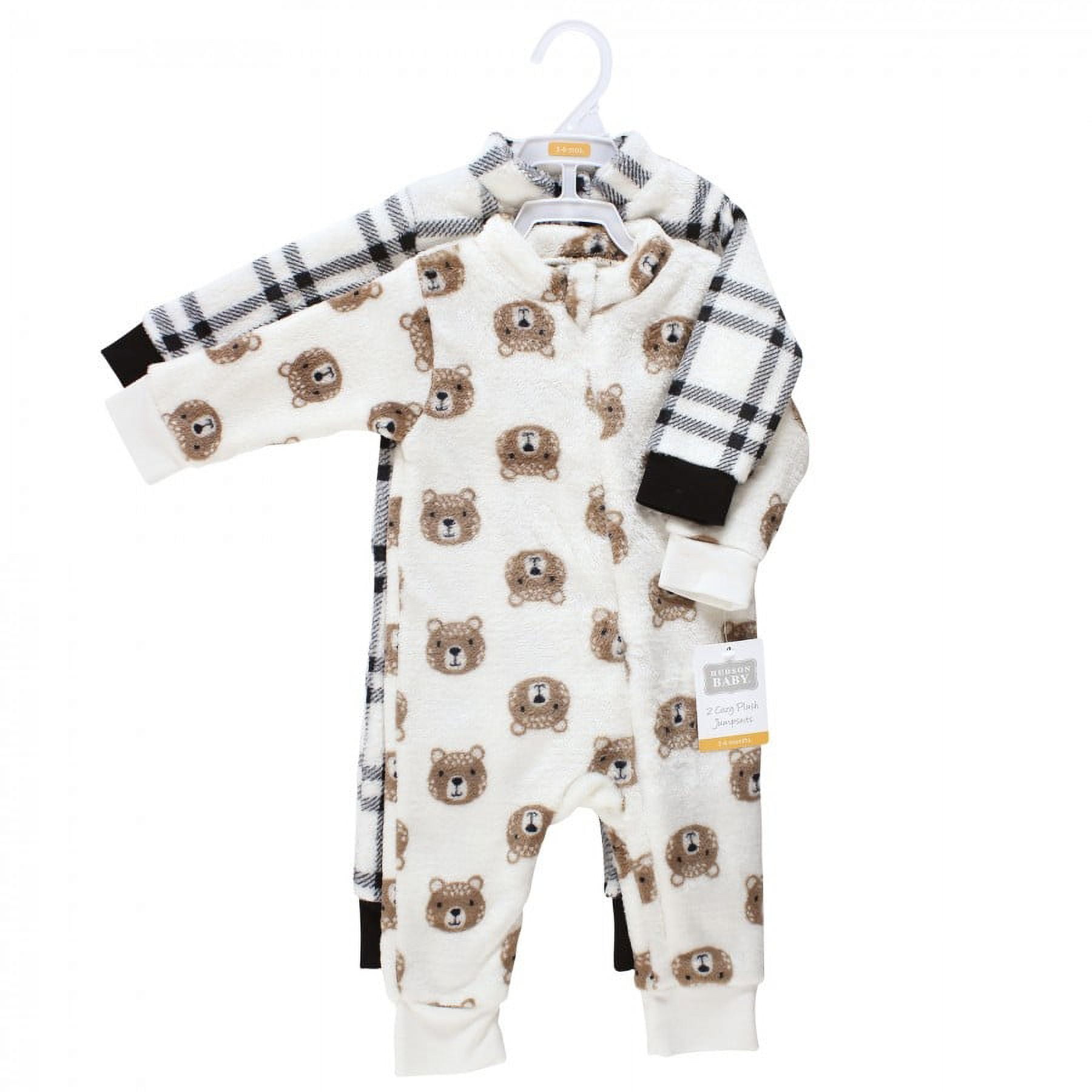 Hudson Baby Unisex Toddler Plush Jumpsuits, Bear, 5T