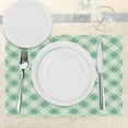 thumbnail image 3 of Ambesonne Mint Place Mats Set of 4, Striped Geometrical Tile, Standard Size, Mint Green Pale Green, 3 of 6