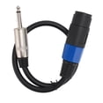 thumbnail image 2 of Cable de Conexión de Amplificador, Pvc y Hurbra de Metal A 1/4 de Pulgada de Cable de Altavoces Masculino Confiable Para Altavoces de Interior para subwofers, 2 of 7