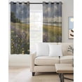thumbnail image 2 of Spring Floral Blackout Curtains for Bedroom Living Room Darkening Curtains 84 Inch Length 2 Panels Set Pastoral Botanical Oil Painting Flower Window Curtain Window Treatment Grommet Drapes 42"x84", 2 of 9