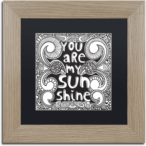 Trademark Fine Art "Sunshine" Canvas Art by Hello Angel, Black Matte, Birch Frame