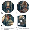 thumbnail image 3 of Designart "Blue And Orange Capturing The Magic" City Art Deco Canvas Wall Art, 3 of 5