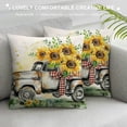 thumbnail image 3 of JRXY  Farmhouse Pillow Covers Sunflower Decor Truck Sunflower Basket Sweet Home Spring Pillow Covers, Cushion Case Gifts for Home Decor  White, 3 of 5