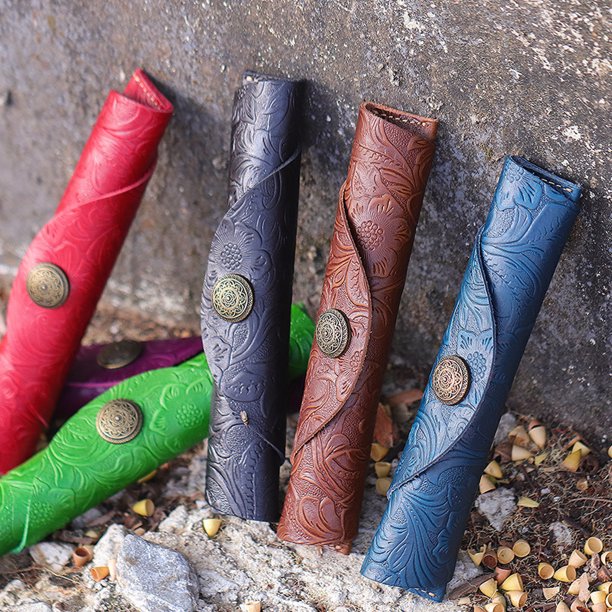 Dream Lifestyle Vintage Handmade Fadeless Faux Leather Single Pen Case