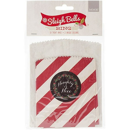 My Minds Eye Sleigh Bell Rings Treat Bags 10/Pkg