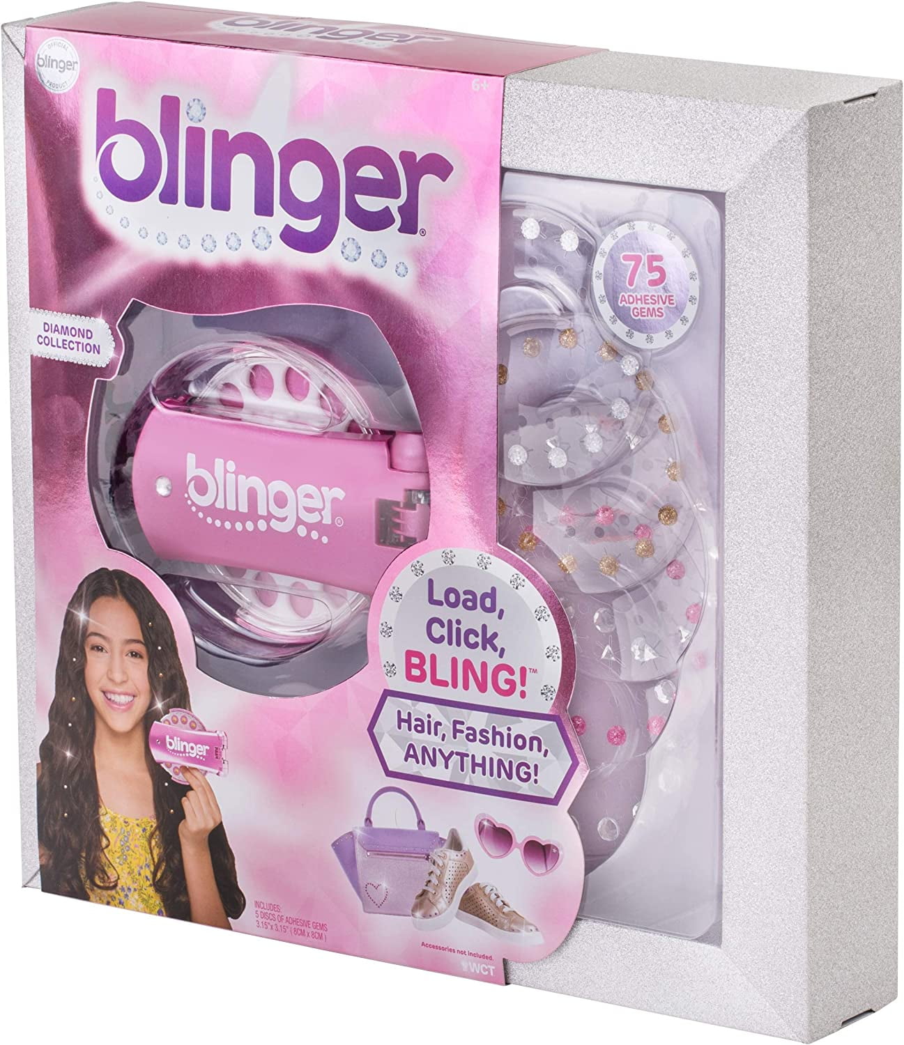 Blinger Diamond Collection Glam Styling Tool - Load, Click, Bling! Hair,  Fashion, Anything!