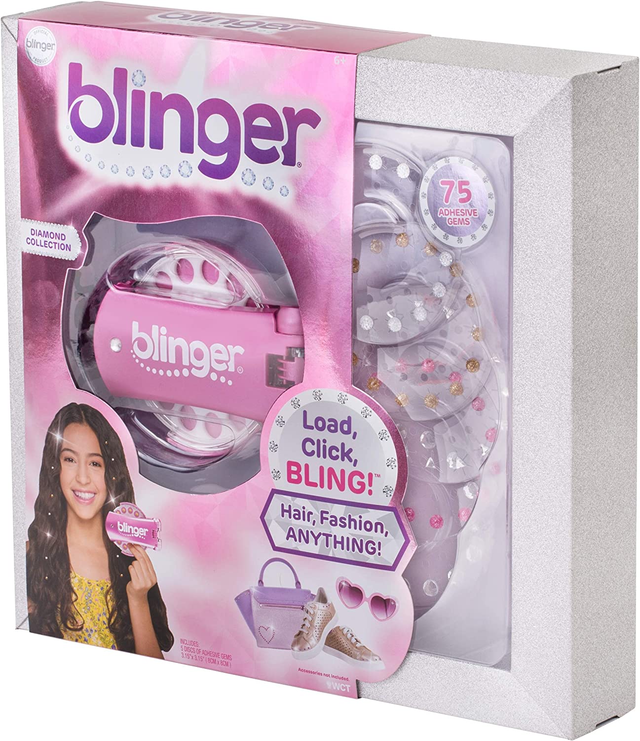Blinger Diamond Collection Bright Pink with 5 Discs & Glam Styling Tool - image 2 of 7
