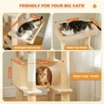 thumbnail image 5 of Demi Bonn 66" Cat Tree Tower for Big Cats, Cat Tree House Furniture with Hammock, Indoor Cat Condo for Adult Cats, Beige, 5 of 7