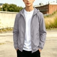 thumbnail image 3 of HAOTAGS Teen Boys Lightweight Hooded Jacket (12-19) Waterproof Windproof Windbreaker Gray Size 12, 3 of 8